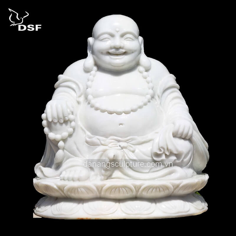 DSF-P153 Custom hand carved natural marble Maitreya Buddha statue stone ...